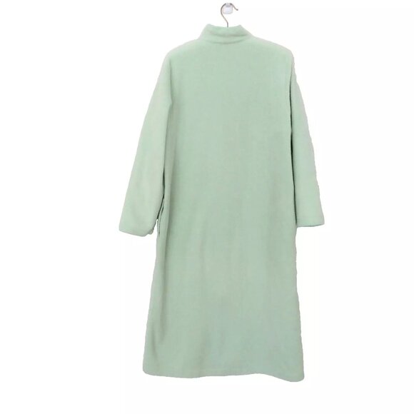 Charter Club Full Zip Plush Fleece Robe Mint Green Size Medium - Picture 2 of 7
